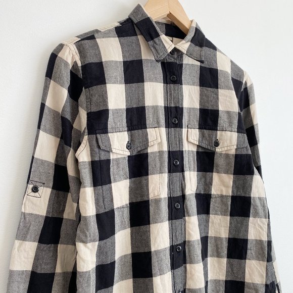 Denim & Supply NWOT Ralph Lauren Women's Long Sleeve Cotton Shirt, Black/Wh, M - Picture 7 of 9